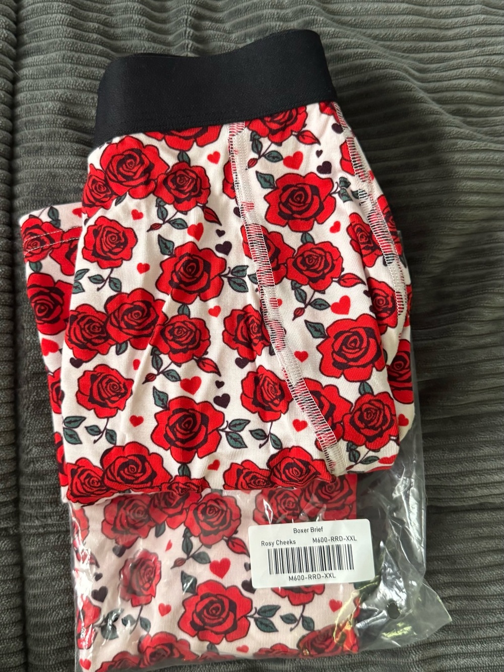 MeUndies Men’s Red Rose Print Boxer Briefs